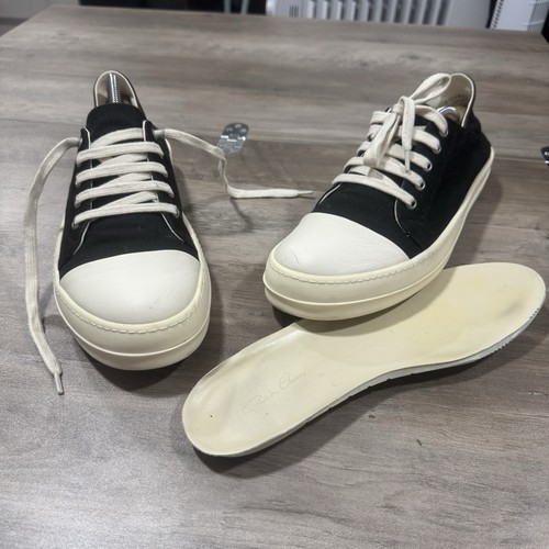 Rick Owens, Sneakers basse vintage Rick Owens Mainline colore nero/latte.
