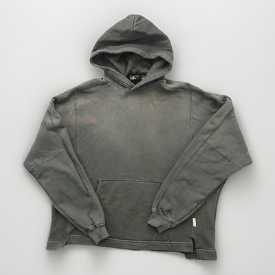 Represent Stepped Hem Hoodie Black Mens S Oversized Streetwear Pullover