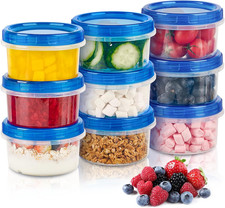 8 oz Freezer Storage Containers with Twist Top Lids, 10 Pack Reusable Meal Pr...