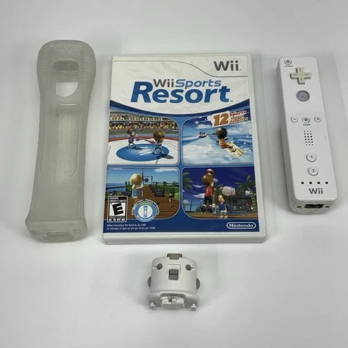 Nintendo Wii Sports Resort Bundle - Motion Plus Adapter, Controller & Sleeve