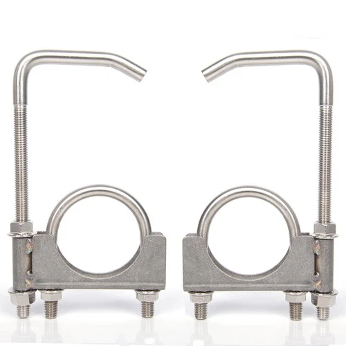 Stainless Steel 2.5" Exhaust Clamp with Hanger Rod for 21/2 Inch ... - Picture 1 of 5