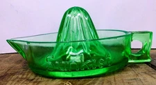 Vintage Uranium Glass Large Sunkist Juicer 