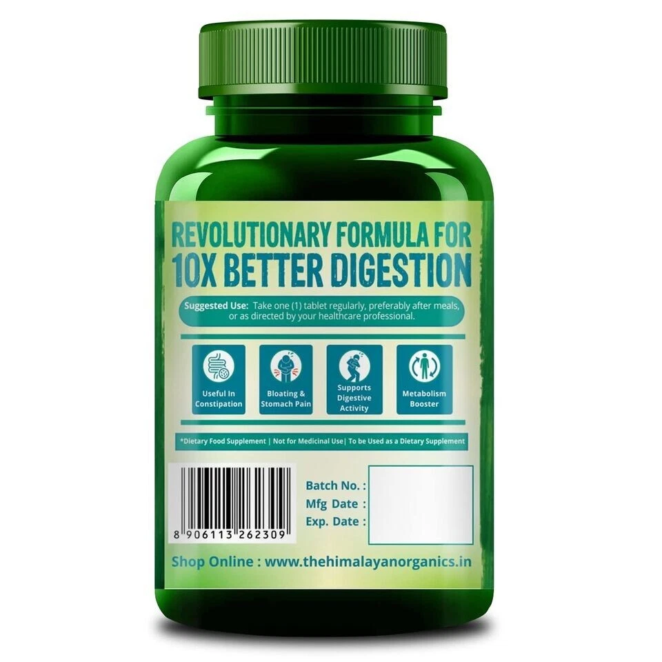 Himalayan Organics Digestive Enzyme with Bromelain & Papain Supplement 90tablets - Image 2 of 4