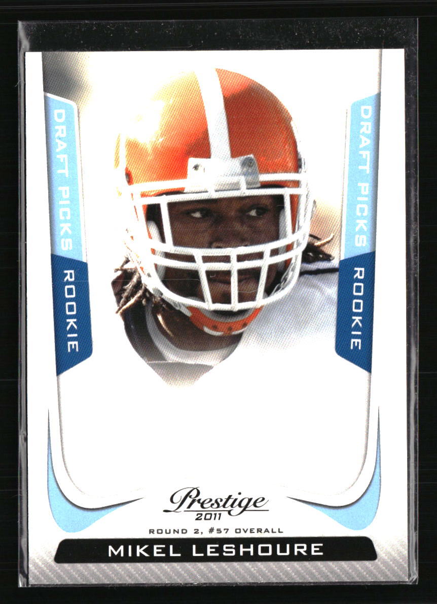 2011 Prestige Draft Picks Mikel Leshoure Light Blue #268/999 Football Card