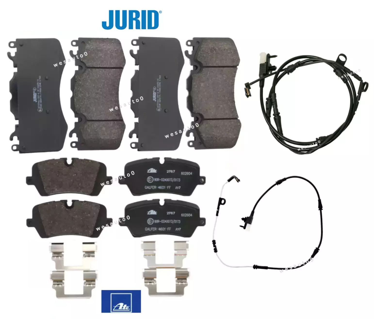 Front & Rear Brake Pad Set +Sensor OES for Range Rover Sport Supercharged Dyn