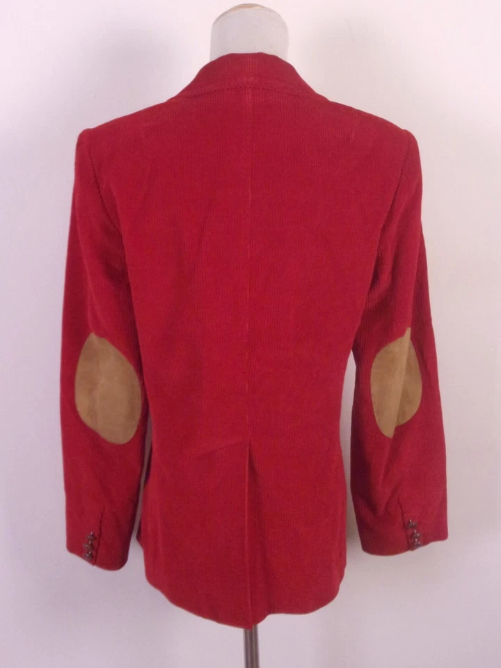 Falda Traje Secretaria Vintage Años 60 70 The Villager Rojo Brillante Pana 2 Piezas 14/16 Foto 4 de 4