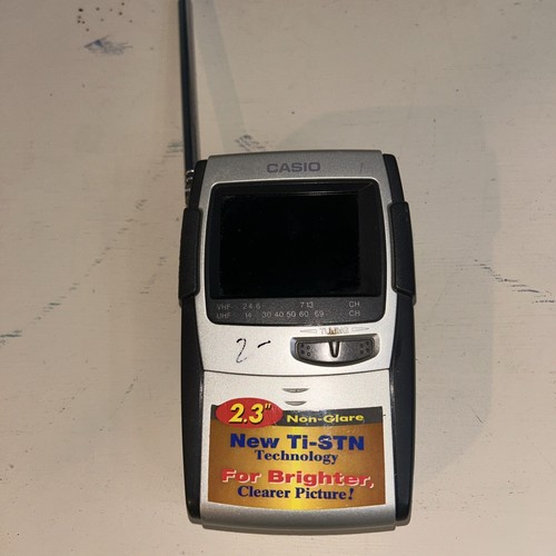 Casio Ti-stn LCD Color Television Tv-970b Battery Operated Very Good 1E