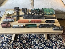 Vintage American Flyer Train S Gauge Set w/6 Cars, Locomotive, Track