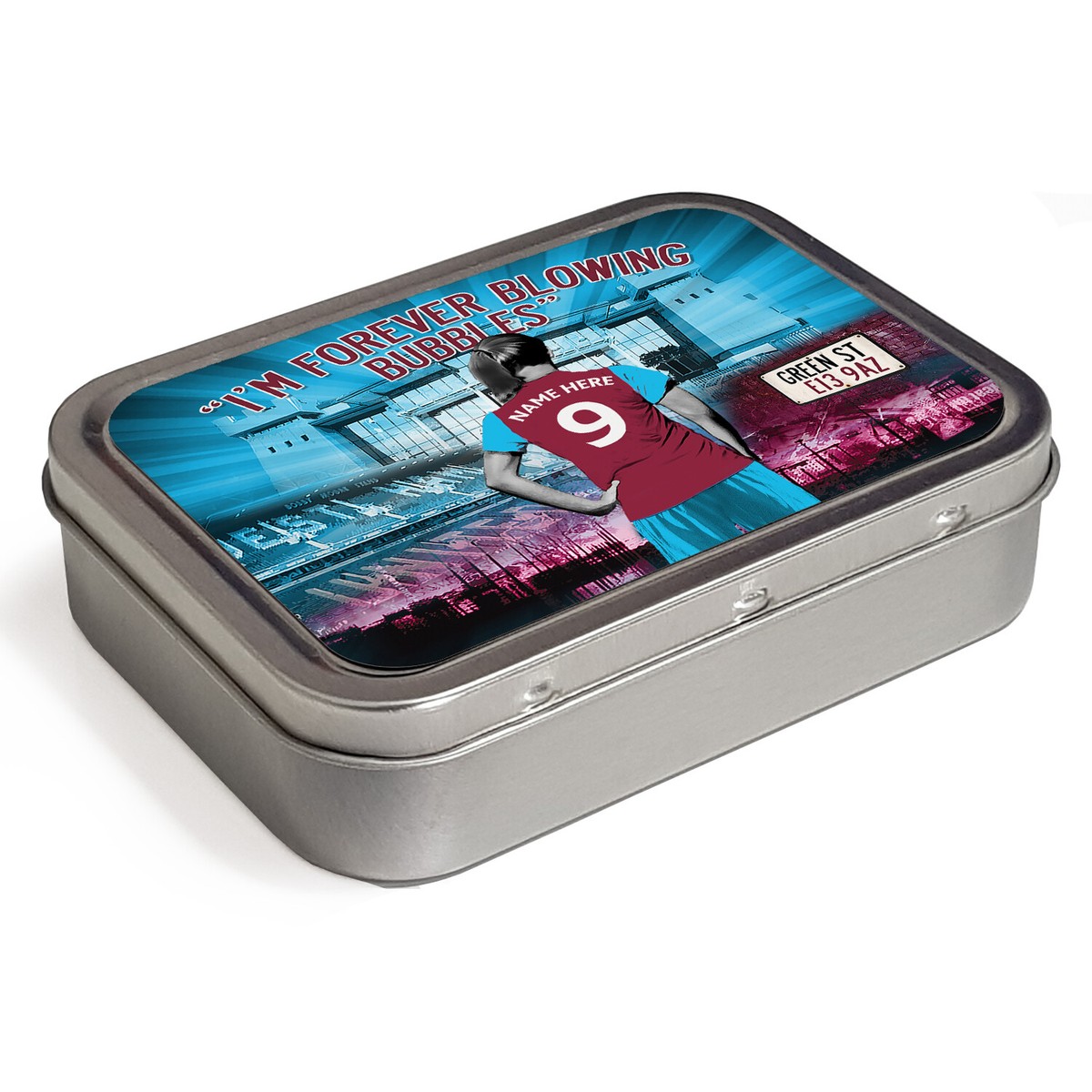 west ham tobacco tin Personalised West Ham Tobacco Tin Womens Football 2oz Baccy Birthday WF131