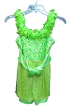 Girls Sequin Fringe Jazz Dance Costume A Wish Come True Child Large 12-14 Green