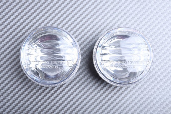 Cabochons clignotants arrière LED transparents Suzuki Intruder 1500