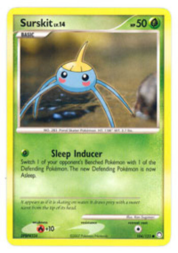 Pokemon - Surskit - 104/123 - Common - Mysterious Treasures - NM