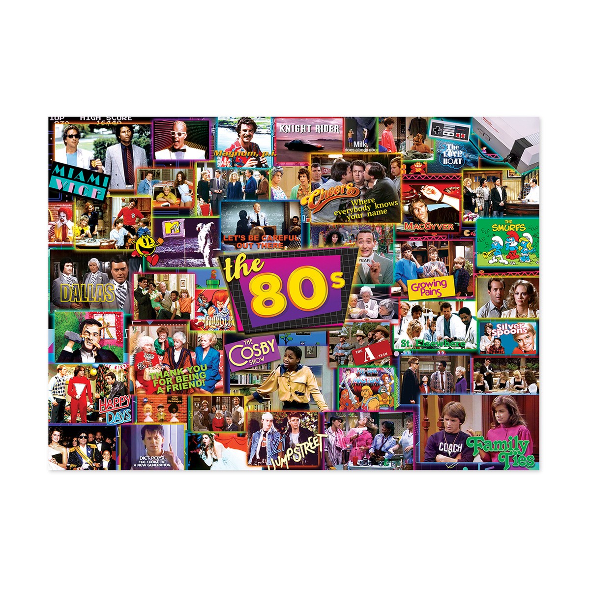 New - Masterpieces Puzzles TV Time - 80s Shows: 1000 Pcs - Ages 14