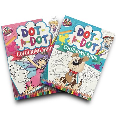 Kinder Kinder Punkt zu Punkt Aktivitätsbücher Puzzle Buch Entwickeln Zählen 2 Bücher