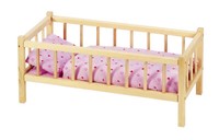 Puppenbett Gitterbett Babypuppenbett Holzbett Puppenbettchen Buchenholz Neu