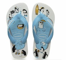 NWOB KIDS HAVAIANAS TOP CARTOON FLIP FLOPS 20 US 13Child /1Youth Blue