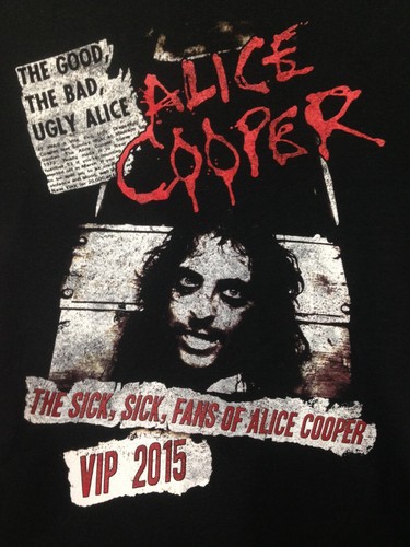 Alice Cooper T-Shirt neu - schwarz - Medium - schwer zu finden 2015 Tour Merchandise NOS - Bild 3 von 5