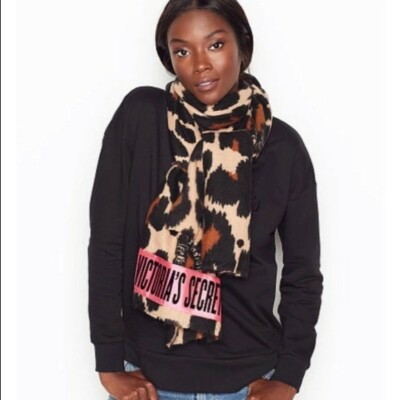 Victoria's Secret Leopard & Logo Scarf Winter - BRAND NEW | eBay