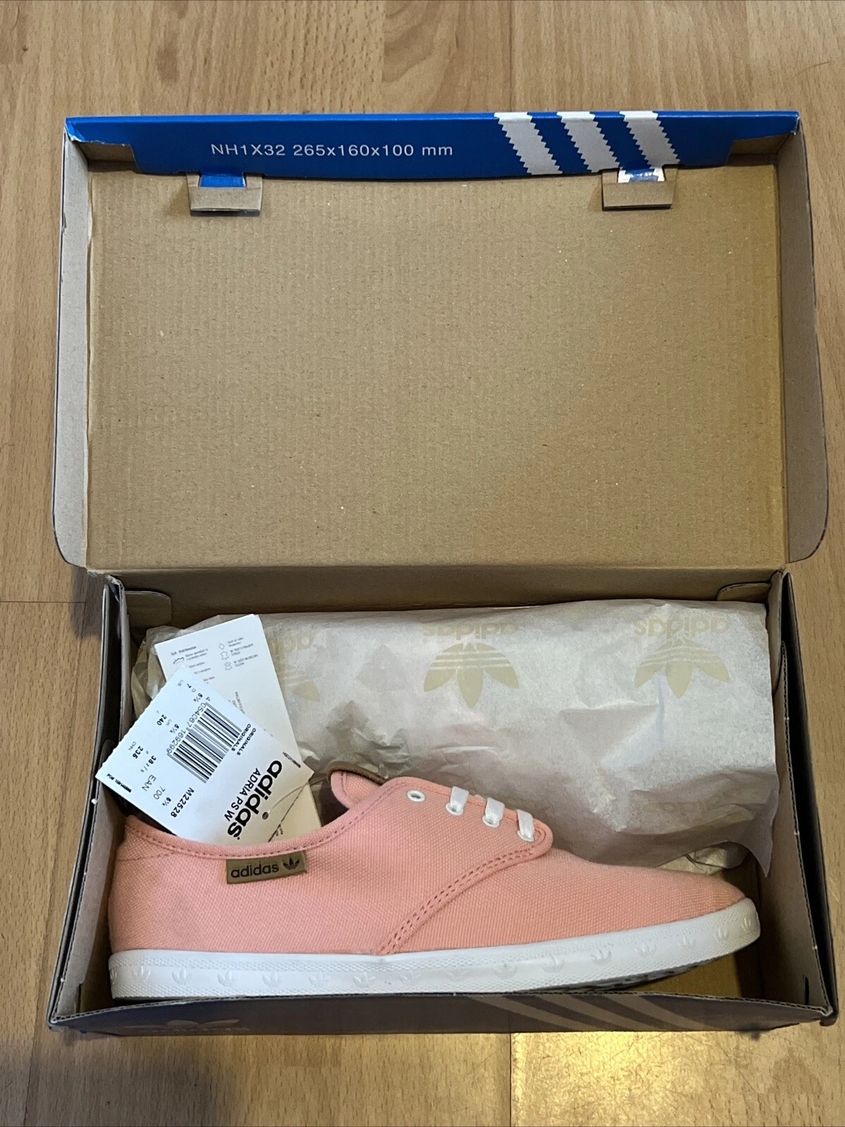 Plimsolls Adidas Adria PS Low LaceUp Peach sintetico donna originali UK5 5