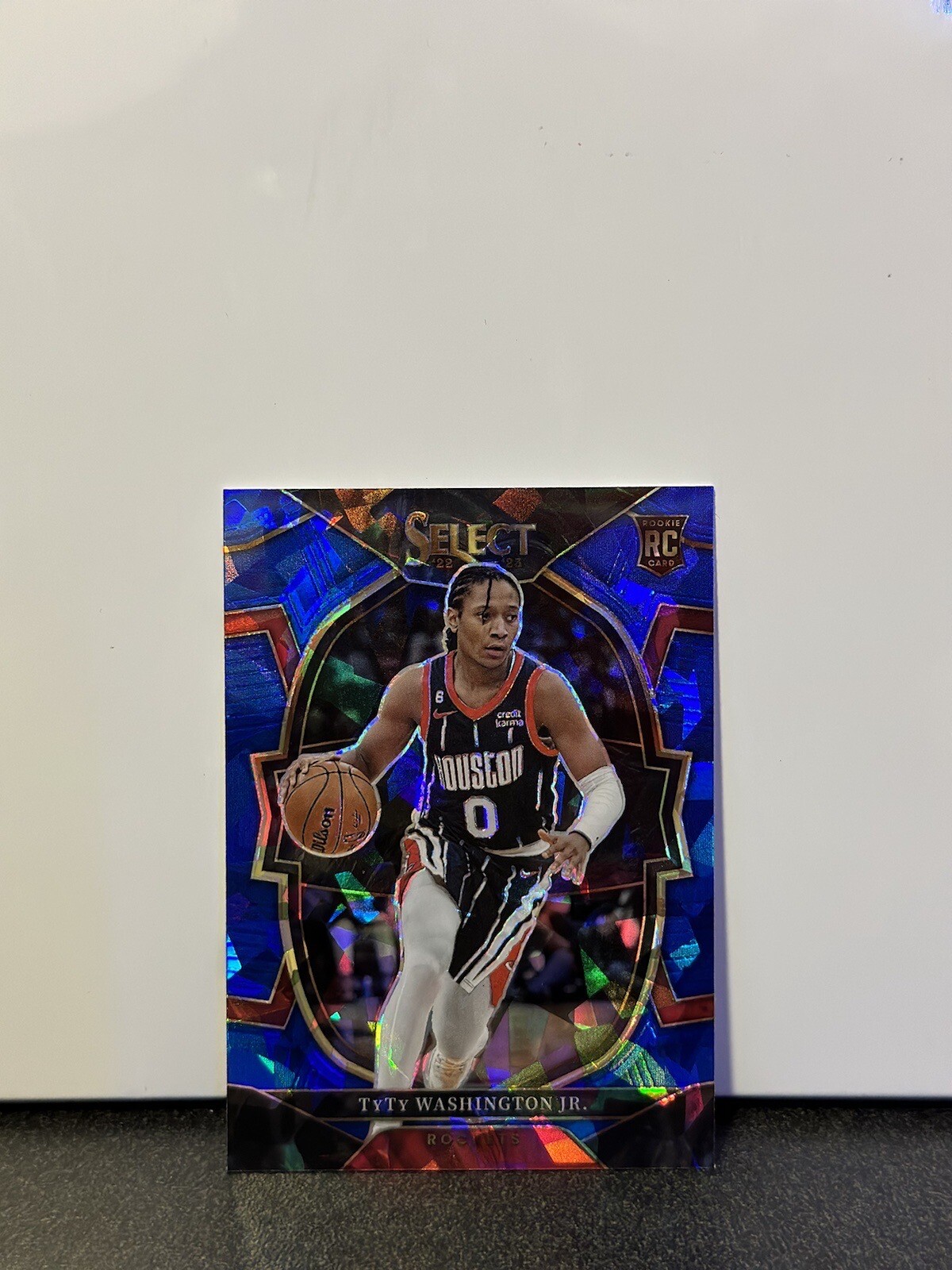 2022 Select TyTy Washington Jr. Blue Cracked Ice PRIZM RC Rookie Concourse