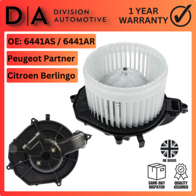 New Heater Blower Motor Fan for Citroen Berlingo Peugeot Partner 6441AS 6441AR
