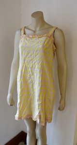 uo wren linen ruffle mini dress