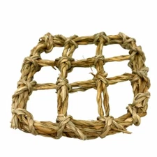 3733 Small Square Seagrass Mat 3x3 Foot Talon Natural Bird Toy Craft Part Conure
