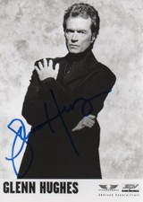 Glenn Hughes "Deep Purple" autograph signed 13x18 cm picture B/W
