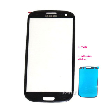Samsung Galaxy S3 III i9300 i9305 vorne außen Glas Display Ersatz S3 schwarz