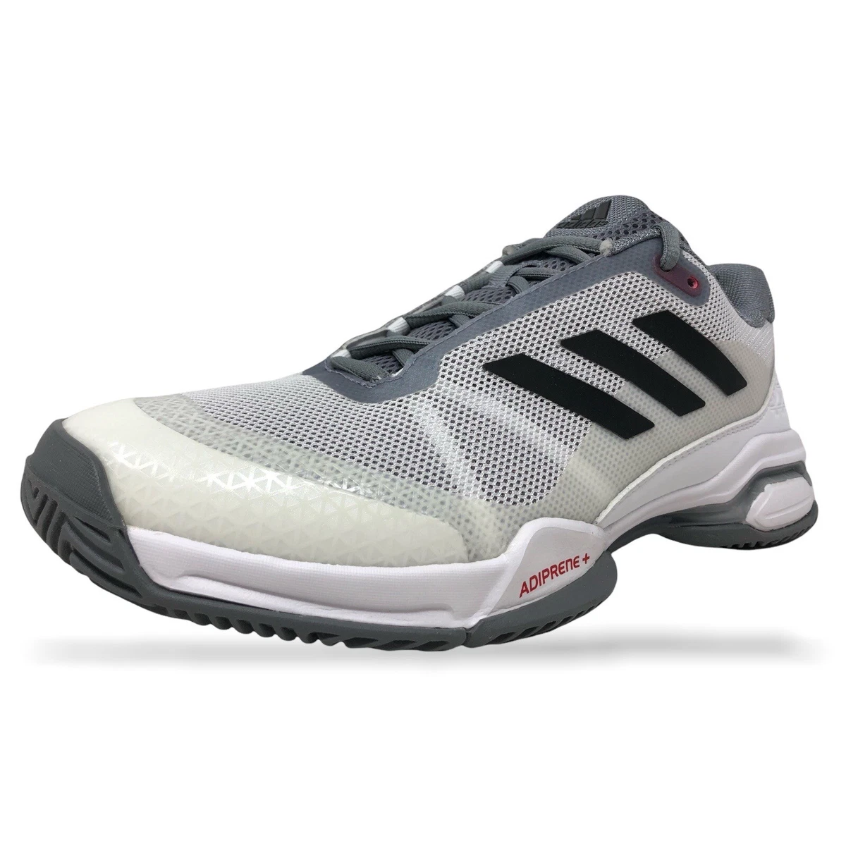 Adidas Barricade Club Tennis Sneakers Size 8 White/Grey-Black CM7782 |