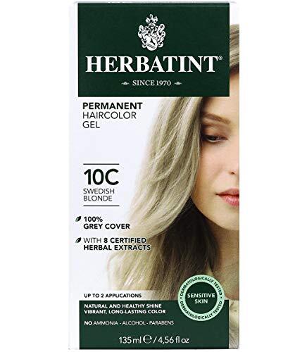 Herbatint Permanent Herbal Hair Color Gel 10C Swedish Blonde 4.56 ounce