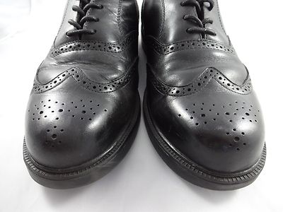 NUNN BUSH Mens Black Leather Wingtips Shoes 13M Gel Heel  display picture 1