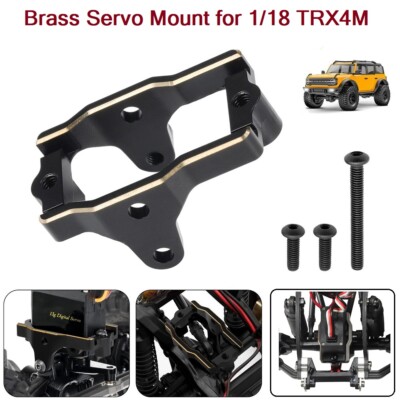 CNC Steering Brass Servo Mount for 1/18 RC Crawler Car Traxxas TRX4M Upgrades