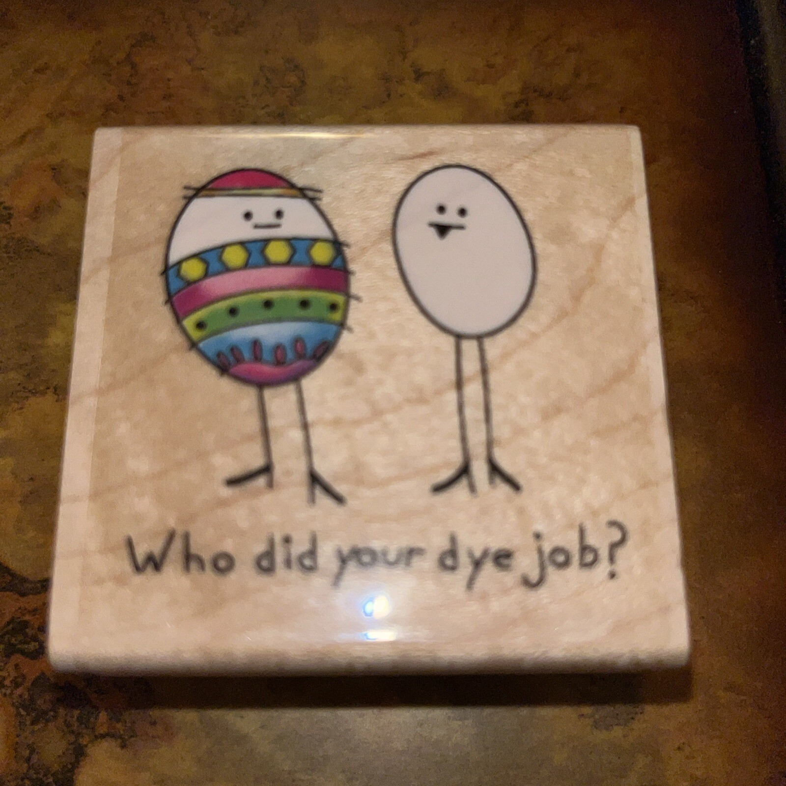 Easter Egg Dye Job Inkadinkado Stamps Stamp Rubber Wood Holiday Paper