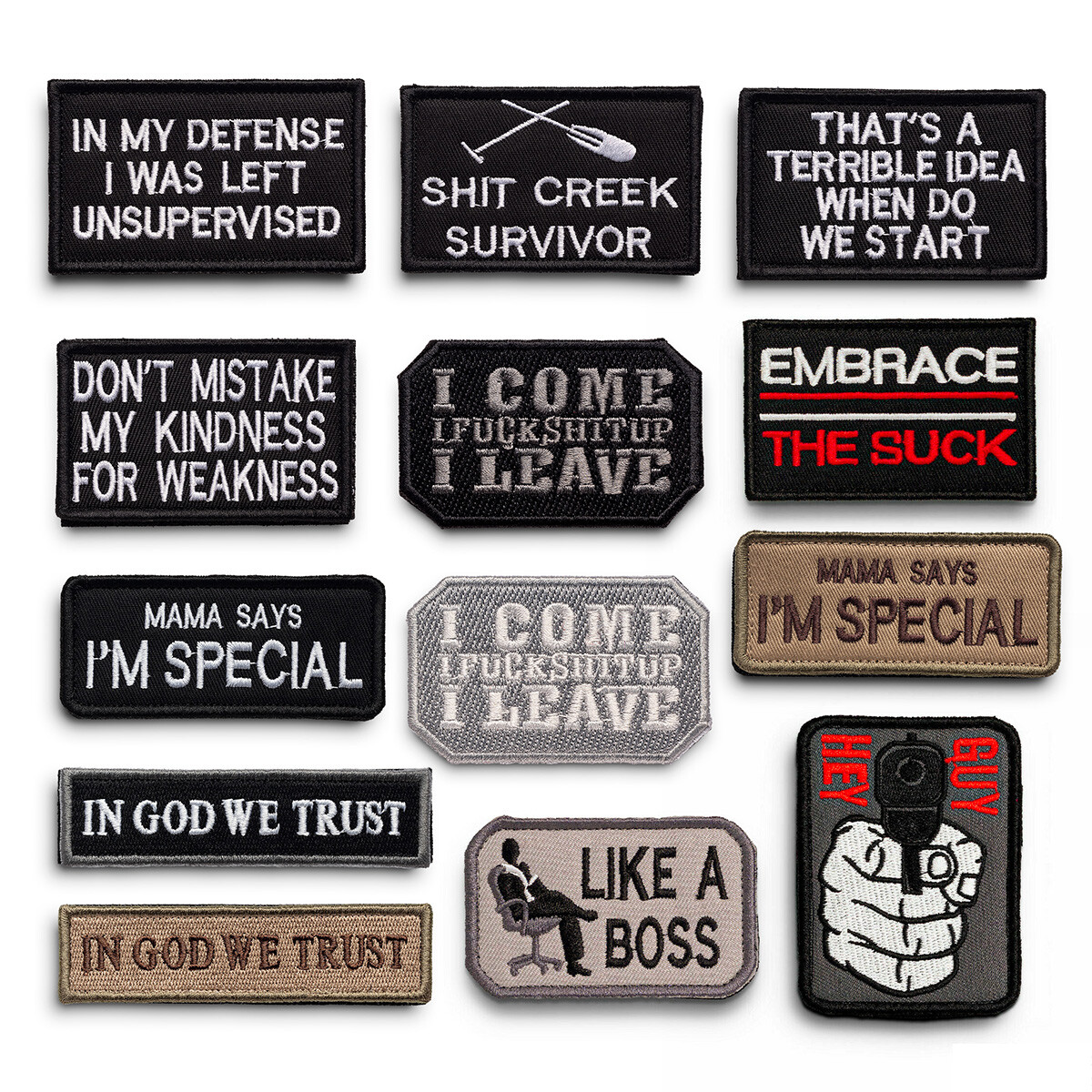 Funny Biker Saying Gestickt Hook Loop Patch Klettverschluss Aufkleber Abzeichen