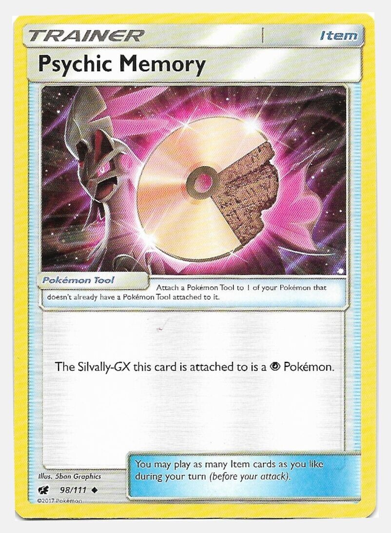 Psychic Memory 98/111 Uncommon SM Crimson Invasion Pokemon Card NM-Mint