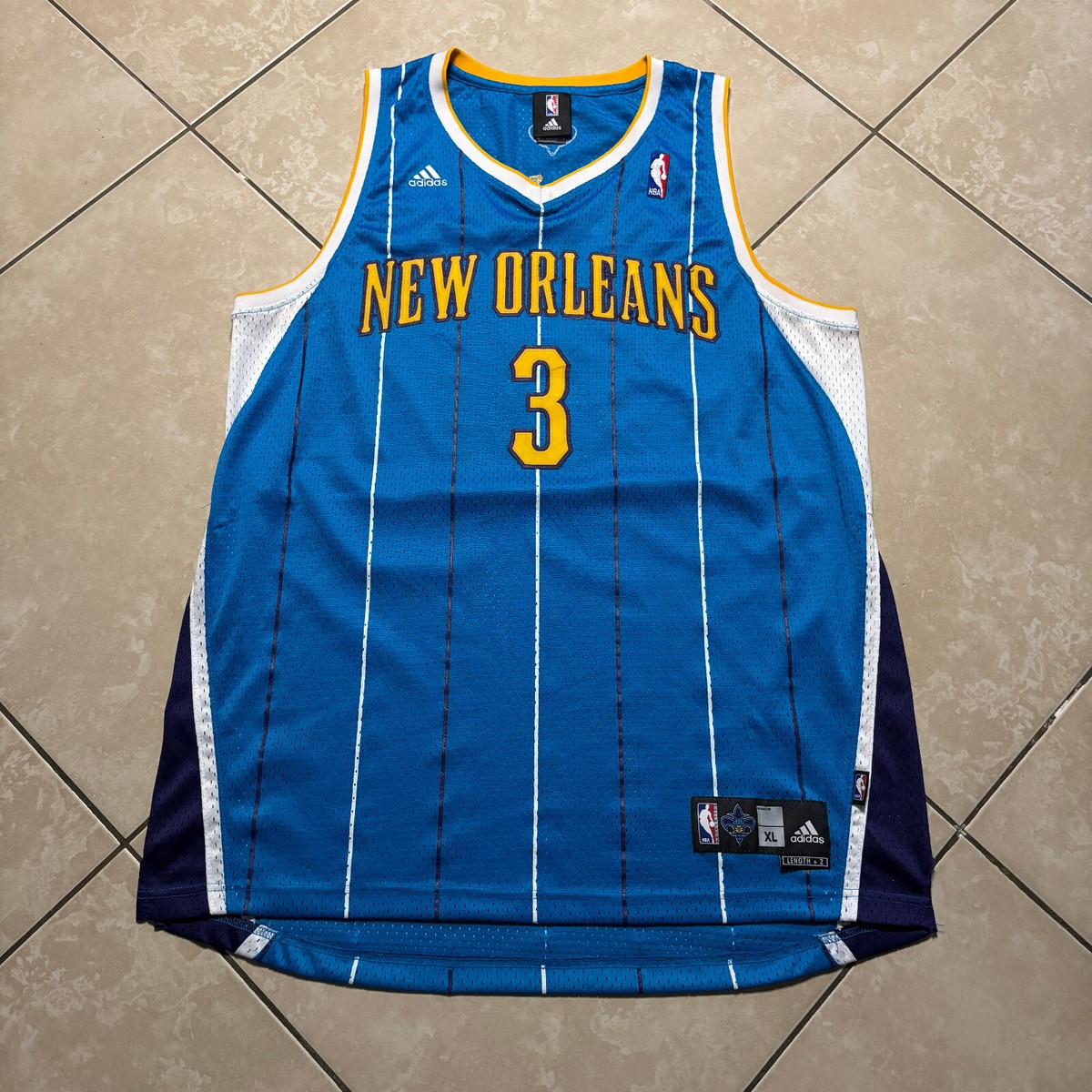 ADIDAS New Orleans Hornets #3 Chris Paul NBA Sewn Rookie