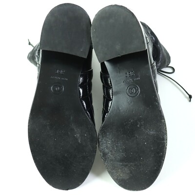 CHANEL G34096 Leather MATELASSE Short Boots 36 Black Women | eBay