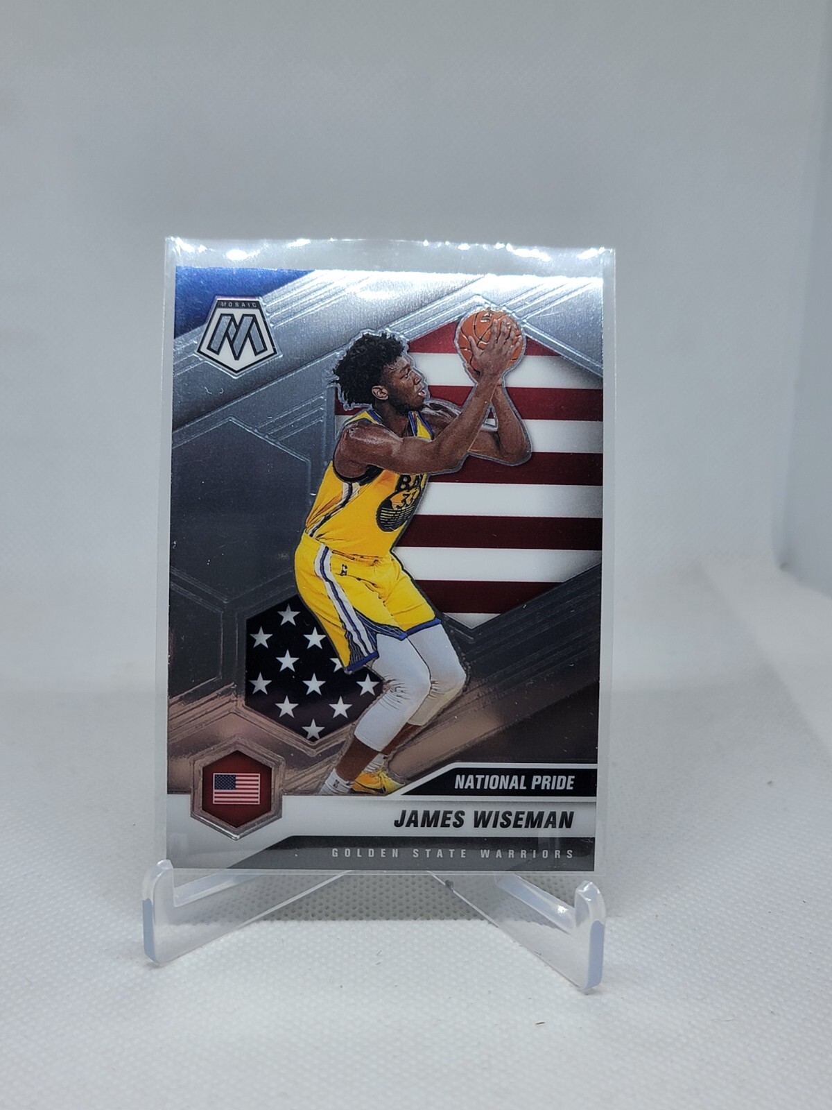 2020-21 James Wiseman RC National Pride Panini Mosaic Rookie Base #260 A2E