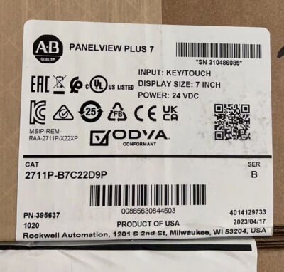 AB 2711P-B7C22D9P HMI PanelView Plus 7 Color Key Touch Ship The Same DAY