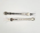 GORHAM STRASBOURG STERLING SILVER PICKLE/OLIVE FORK 5 3/4" Pair