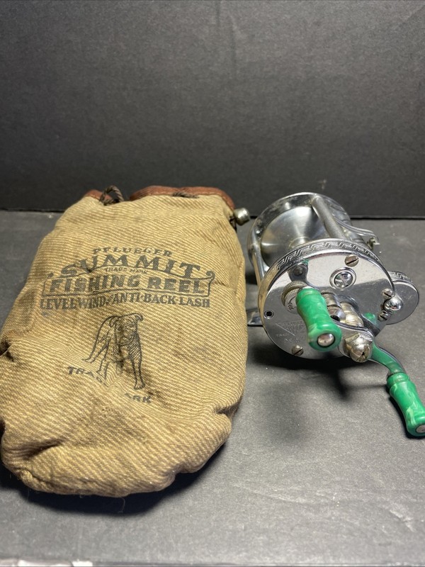 Vintage Pflueger Akron 1893 Fishing Reel And Hard To Find Bag. 1951