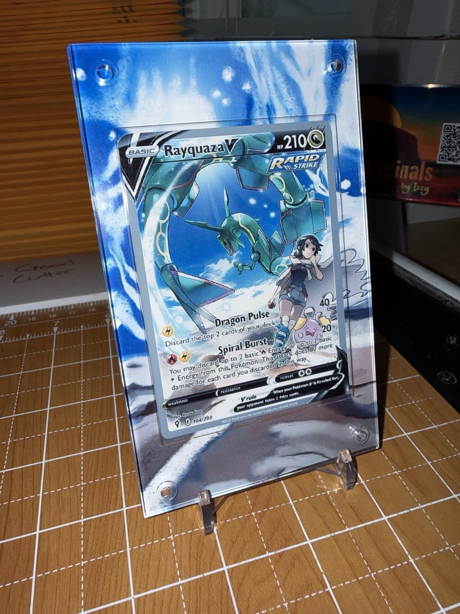 Rayquaza V Alt Art 194 Evolving Skies - Pokemon Extended Art Case