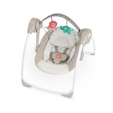 Ingenuity Soothe 'n Delight Compact Portable 6-Speed Plush Baby Swing with Mu...