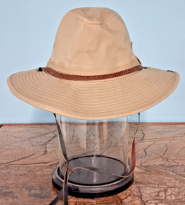 J HATS  Kahki  Safari Fishing Camping Outdoor Hat with chin strap