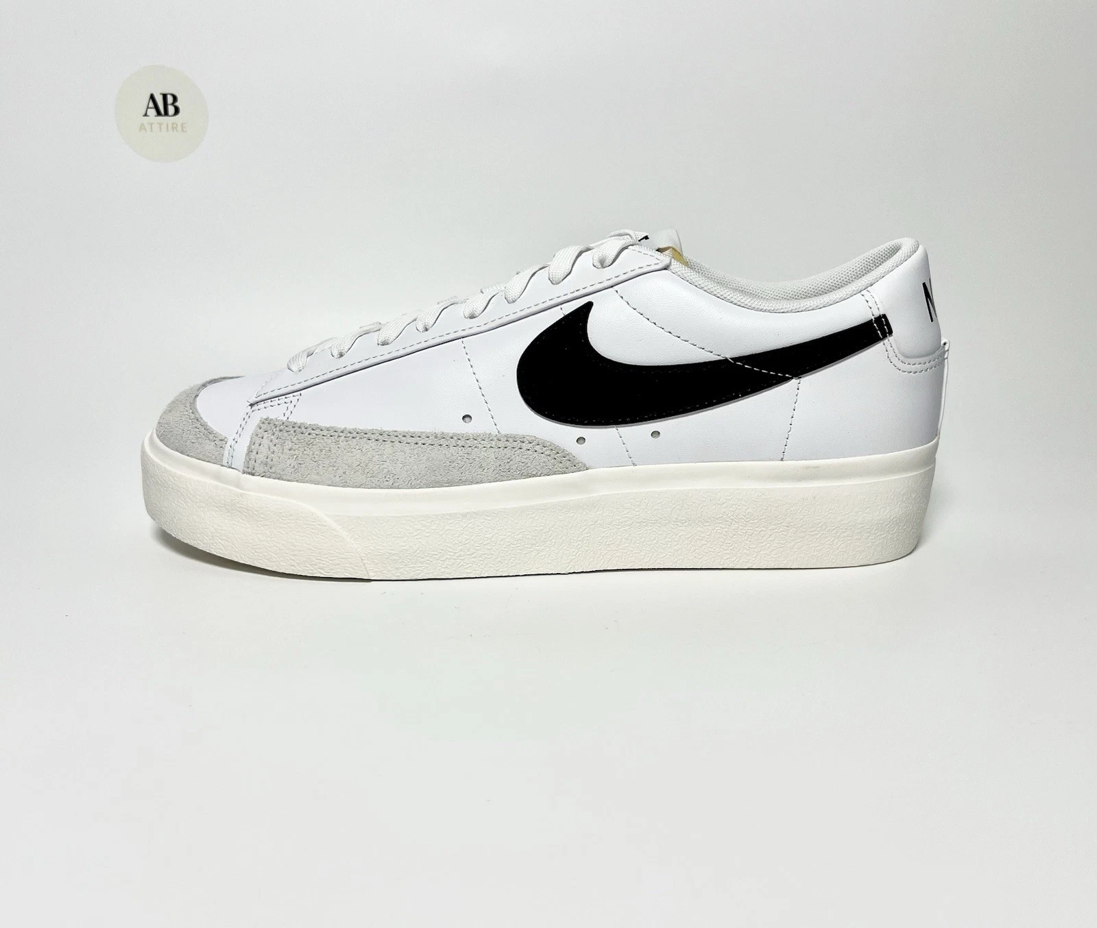 Nike Blazer Low Platform Chunky Sole Leather Suede White Black Various Sizes