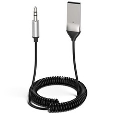 Aux to Bluetooth 5.3 Adapter for Car, USB 2.0 to 3.5mm Bluetooth Receiver Jac...