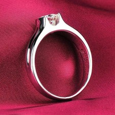 Diamond Engagement Ring 14k White Gold Over 0.50Ct Lab Created Diamond Round Cut
