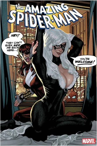 AMAZING SPIDER-MAN #60 ADAM HUGHES BLACK CAT MARY JANE SPIDER MAN ASM 1