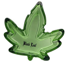 Aschenbecher Black Leaf Glas Ascher Tischaschenbecher Deko Innen Außen Zigarette